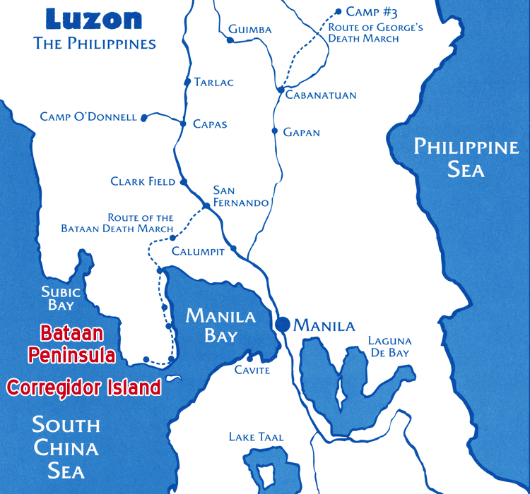 Bataan Luzon map